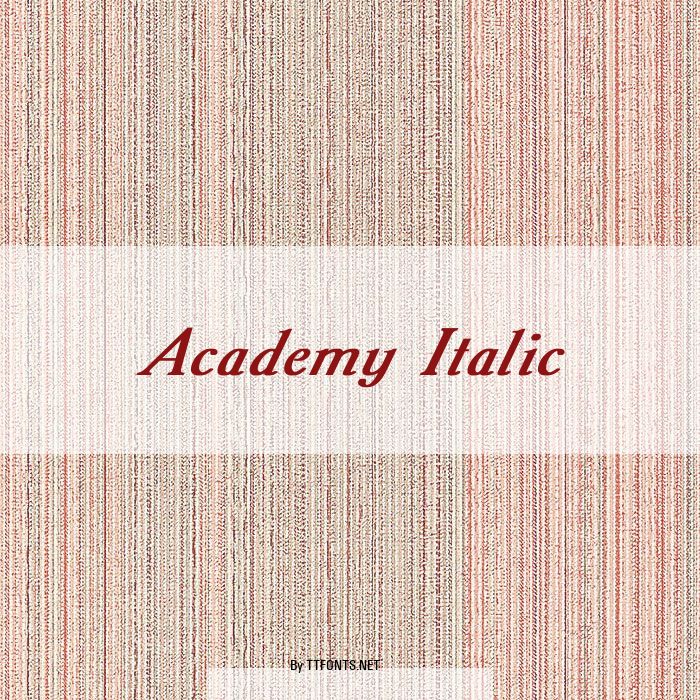 Academy Italic example